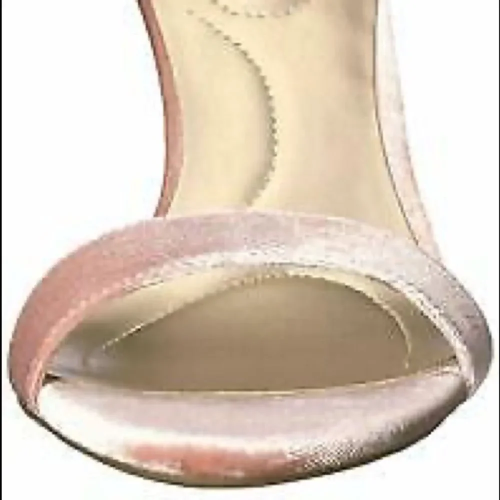 Bandolino Womens Madia Fabric Open Toe Ankle Strap Dark Blush heels 9.5